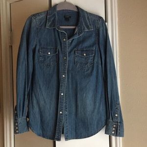 J Crew Factory Western Denim Shirt